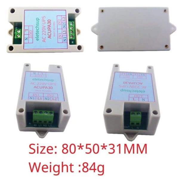 Módulo UPS de conmutación automática, transferencia automática, 30A, AC 85-265V, 50, 60HZ 2