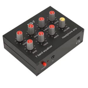 Mini ecualizador de sonido de 7 bandas con salida de auriculares