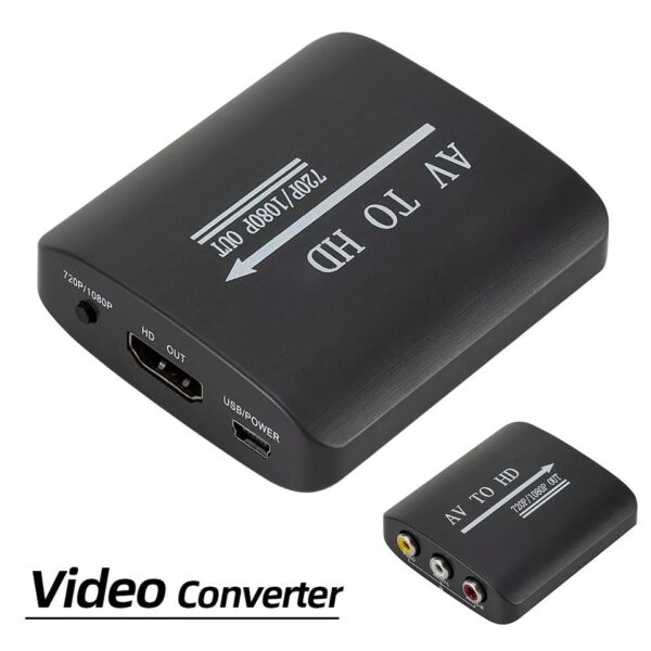 Adaptador AV RCA a HDMI – Mini Conversor de Video Compuesto a Alta Definición 1080p M1