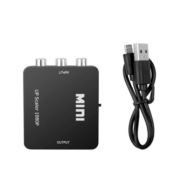 Adaptador AV (RCA) a HDMI – Mini Conversor de Video Compuesto a Alta Definición 1080p M2 - Imagen 4