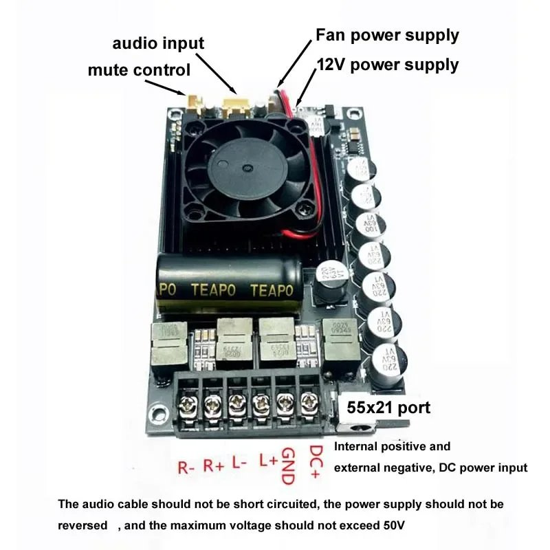 Mini amplificador TPA3255 potencia 315W RMS Estéreo - Imagen 5