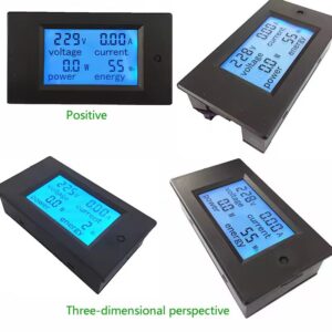 Medidor Digital LCD 4 en 1 Voltímetro Amperímetro de Corriente, Potencia y Energía DC 6.5-100V 100A
