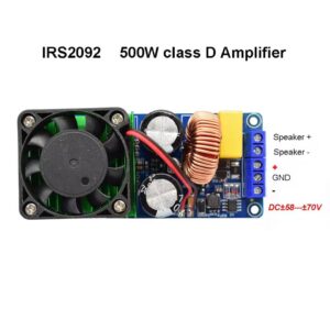 Modulo Mini Amplificador Digital Mono IRS2092S Clase D – 500W HIFI