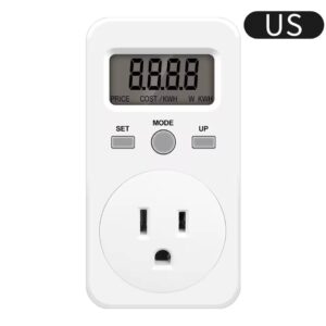 Medidor de potencia digital de 120V CA 15A, medidor de consumo eléctrico, medidor de energía