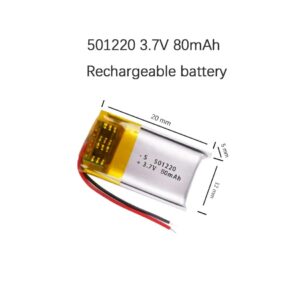 Pila de litio 80mAh 501220
