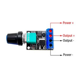 Controlador PWM 5V–12V 10A Regulador de Velocidad y Dimmer LED