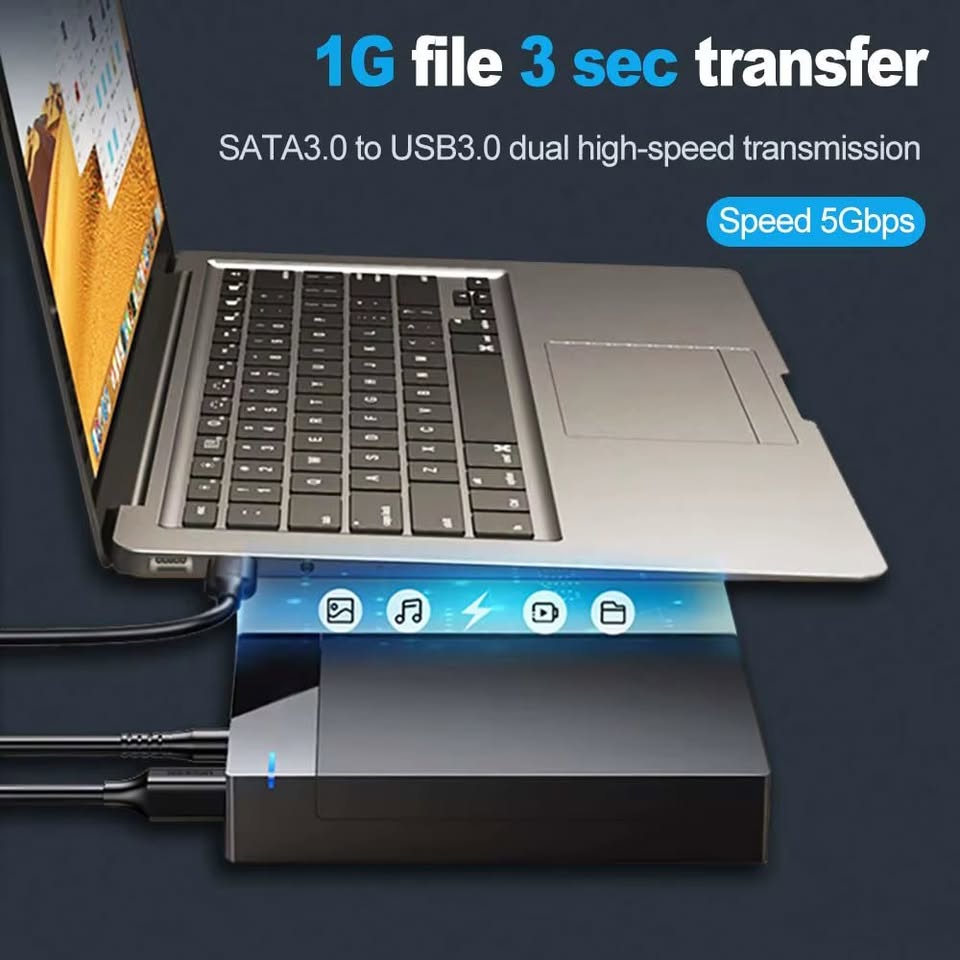 Case Externo 3.5" USB 3.0 SATA III - Disco Duro Externo HDD/SSD hasta 10TB - Imagen 4